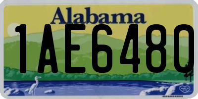 AL license plate 1AE6480