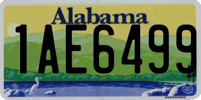AL license plate 1AE6499