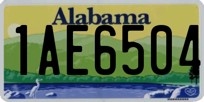 AL license plate 1AE6504