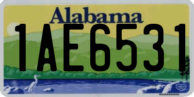 AL license plate 1AE6531