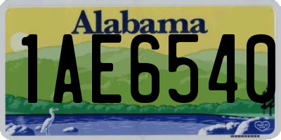 AL license plate 1AE6540