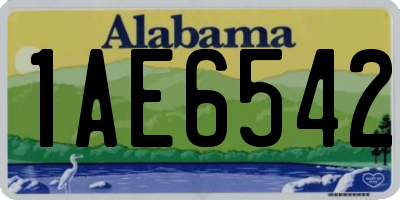 AL license plate 1AE6542