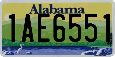 AL license plate 1AE6551