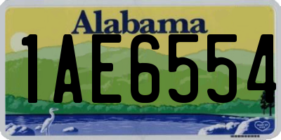 AL license plate 1AE6554