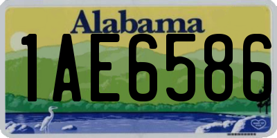 AL license plate 1AE6586