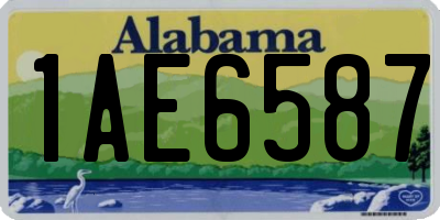 AL license plate 1AE6587