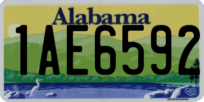 AL license plate 1AE6592