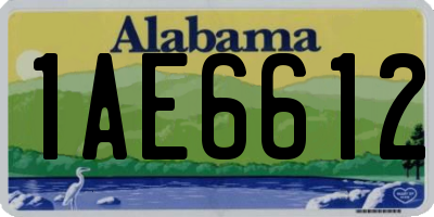 AL license plate 1AE6612