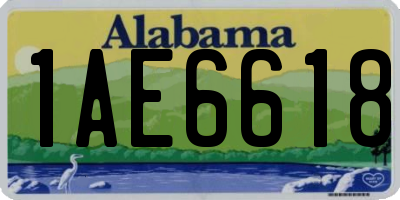 AL license plate 1AE6618