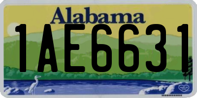 AL license plate 1AE6631