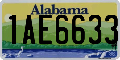 AL license plate 1AE6633