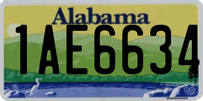 AL license plate 1AE6634