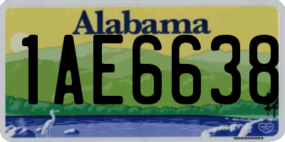 AL license plate 1AE6638