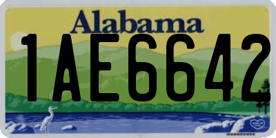AL license plate 1AE6642