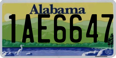 AL license plate 1AE6647