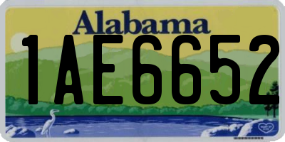 AL license plate 1AE6652