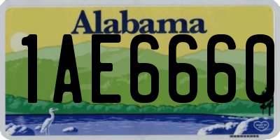 AL license plate 1AE6660