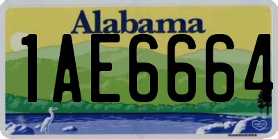 AL license plate 1AE6664