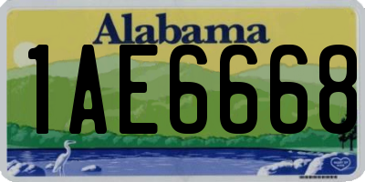 AL license plate 1AE6668