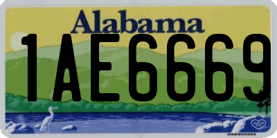 AL license plate 1AE6669