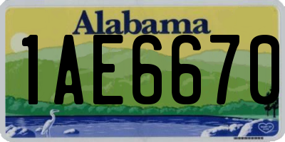 AL license plate 1AE6670