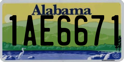 AL license plate 1AE6671