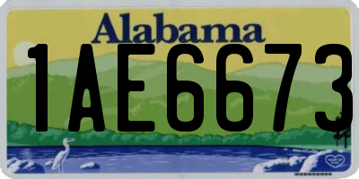 AL license plate 1AE6673