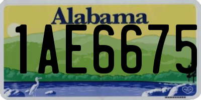 AL license plate 1AE6675