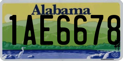 AL license plate 1AE6678