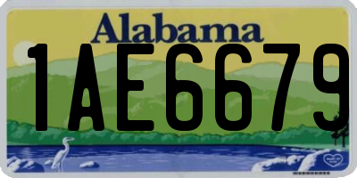 AL license plate 1AE6679