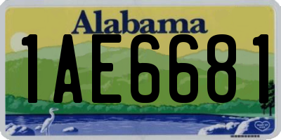 AL license plate 1AE6681