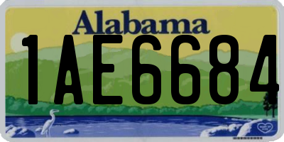 AL license plate 1AE6684