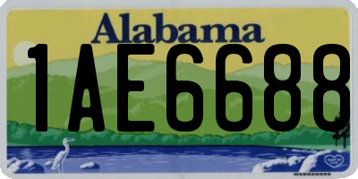 AL license plate 1AE6688