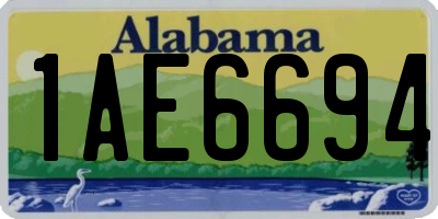 AL license plate 1AE6694