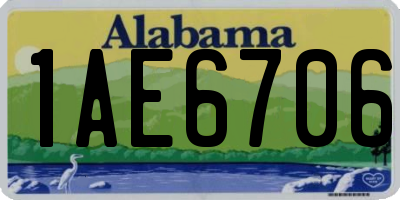 AL license plate 1AE6706