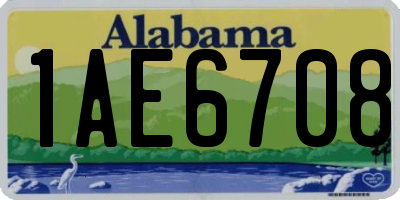 AL license plate 1AE6708