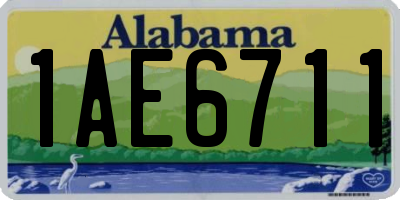 AL license plate 1AE6711