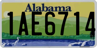 AL license plate 1AE6714