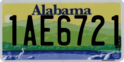 AL license plate 1AE6721