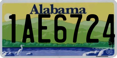 AL license plate 1AE6724