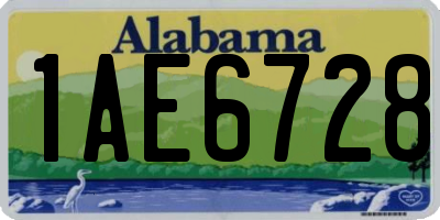 AL license plate 1AE6728