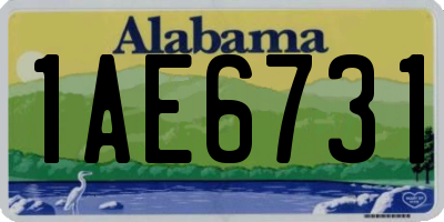 AL license plate 1AE6731