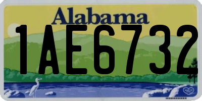 AL license plate 1AE6732