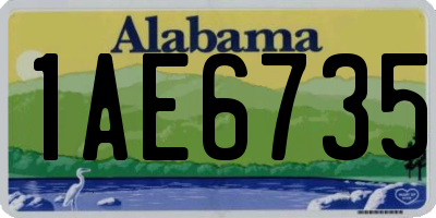 AL license plate 1AE6735