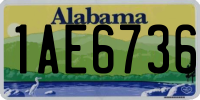 AL license plate 1AE6736