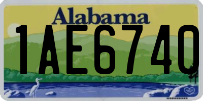 AL license plate 1AE6740