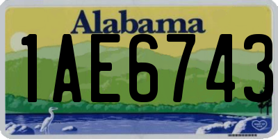 AL license plate 1AE6743