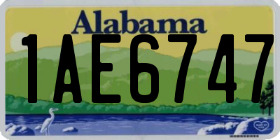 AL license plate 1AE6747