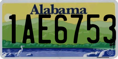 AL license plate 1AE6753