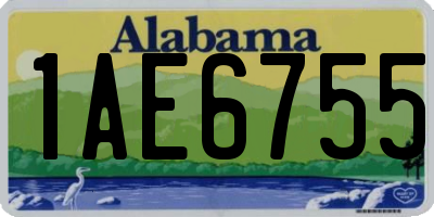 AL license plate 1AE6755